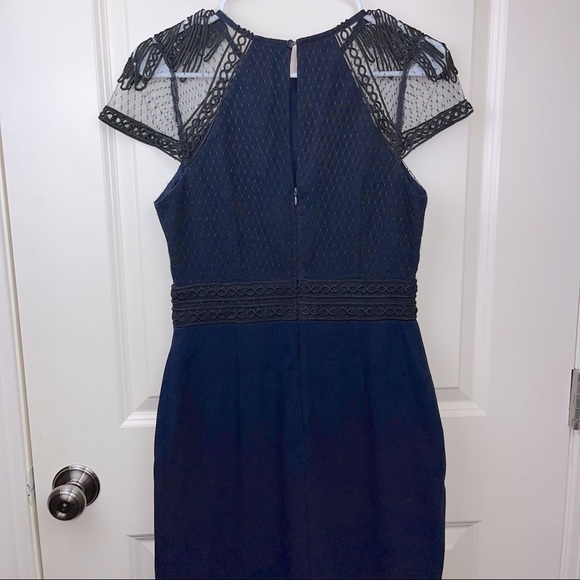 Harlyn Soutached Sheath Dress Black Navy S - Picture 8 of 17